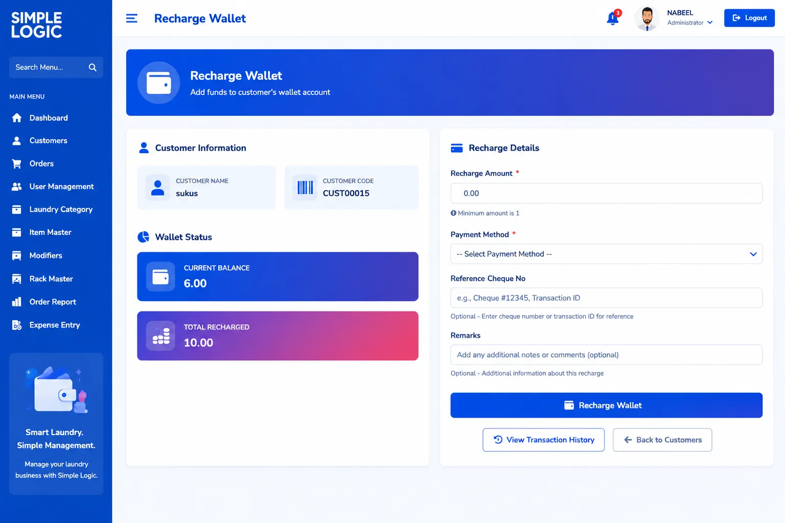 item service module of best laundry management software